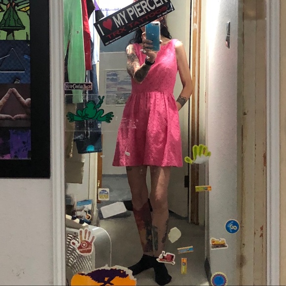 Lilly Pulitzer Aleesa Hot Pink Petal Pusher Dress - Picture 3 of 8